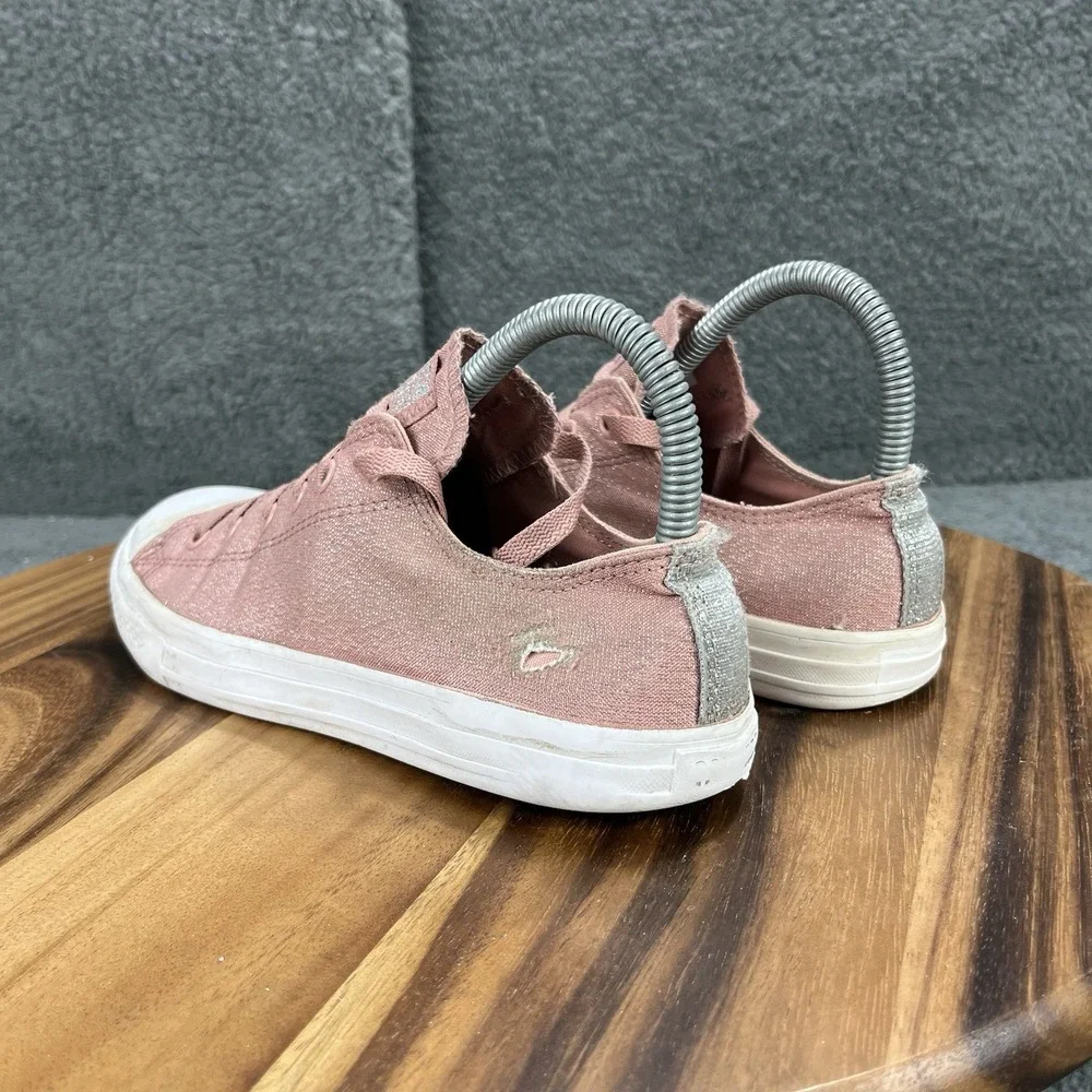 Converse Chuck Taylor All Star Junior Low Top Sneakers Pink Glitter Size 5